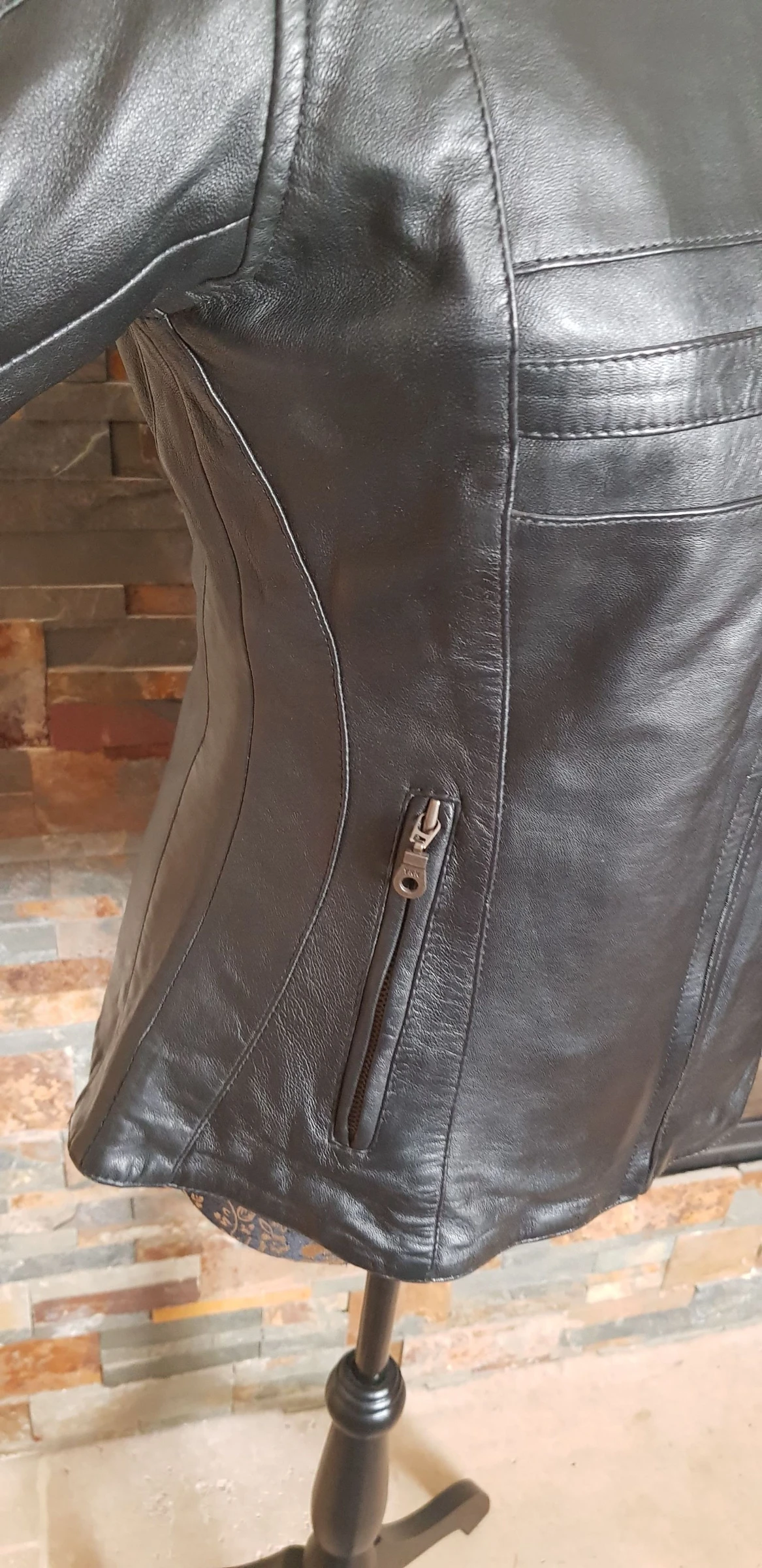 🖤 chaqueta de moto de piel de cordero para mujer talla 36 🖤 – photo 2